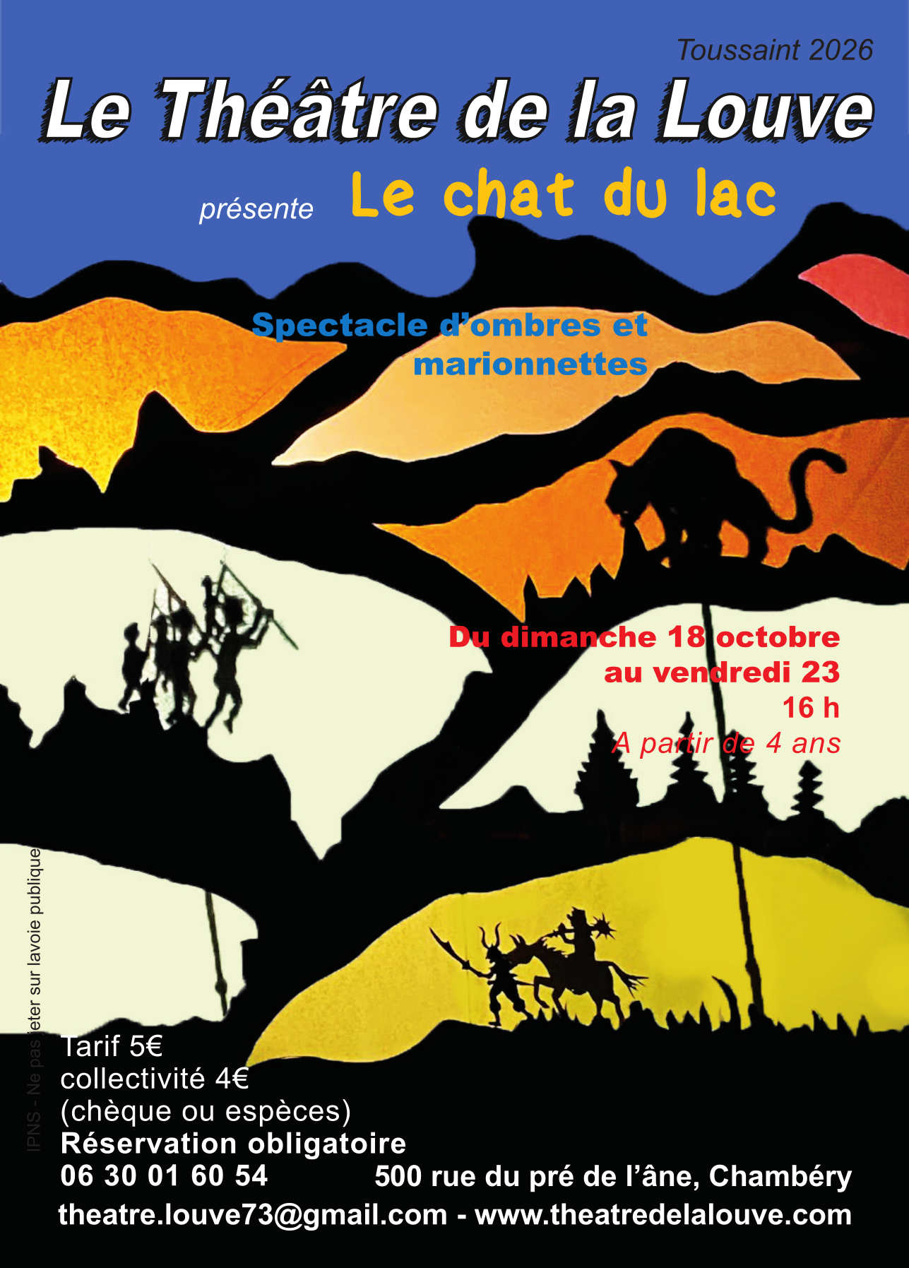 Spectacle de marionnettes, le chat du lac